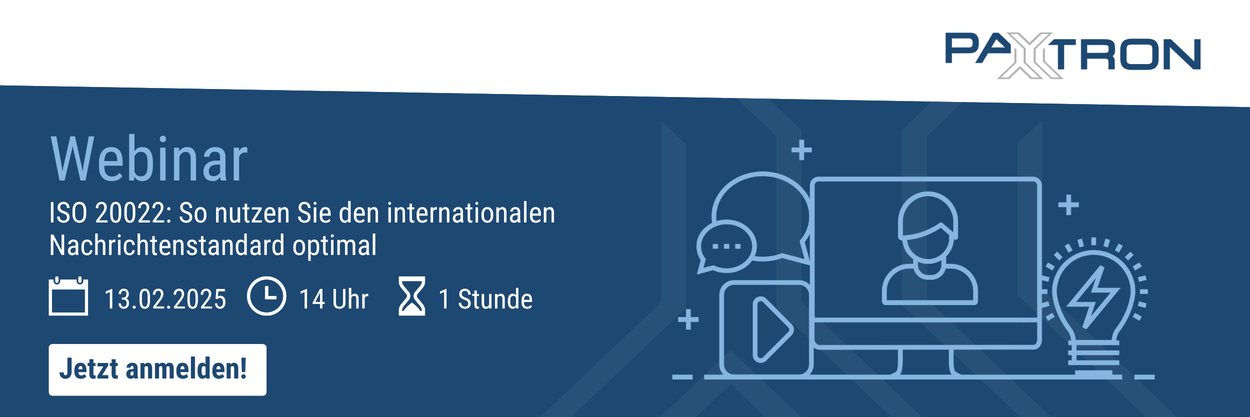 Einladung zum Webinar ISO 20022 von Payyxtron